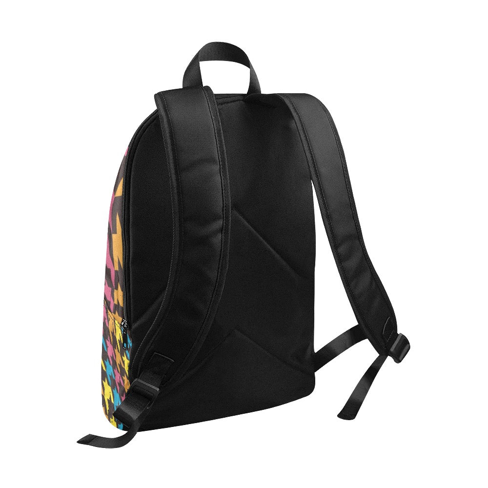 Colourful Abstract Geometric Back Pack Wake Love