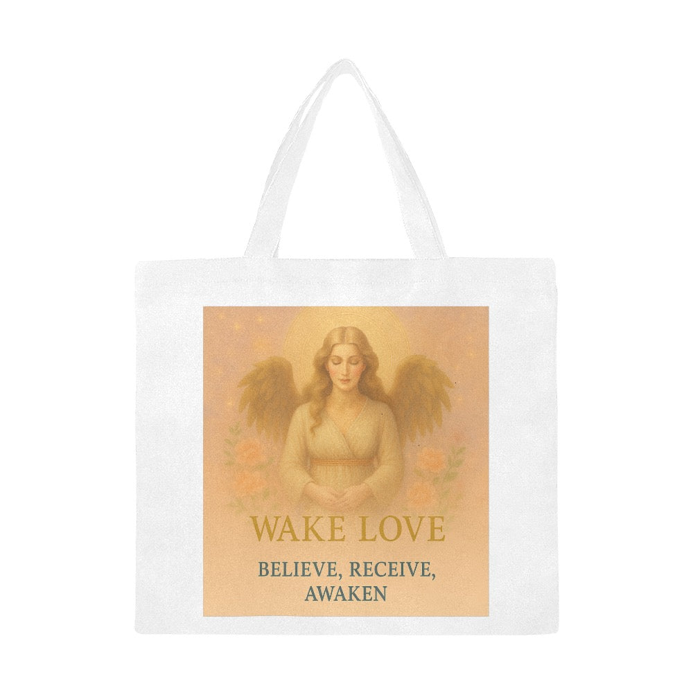 Wake Love Angel Tote Bag Large Canvas