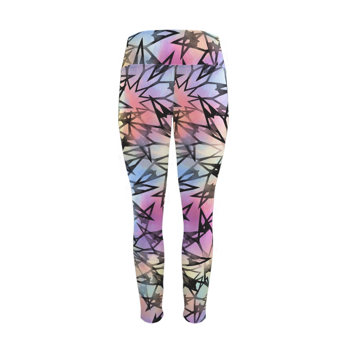 WAKE LOVE ABSTRACT LEGGINGS WAKE LOVE Women's High Waist Pockets Yoga Leggings