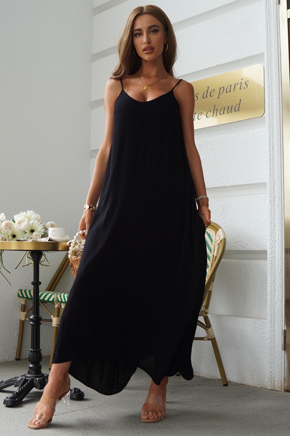 Divine Spaghetti Strap Maxi Dress