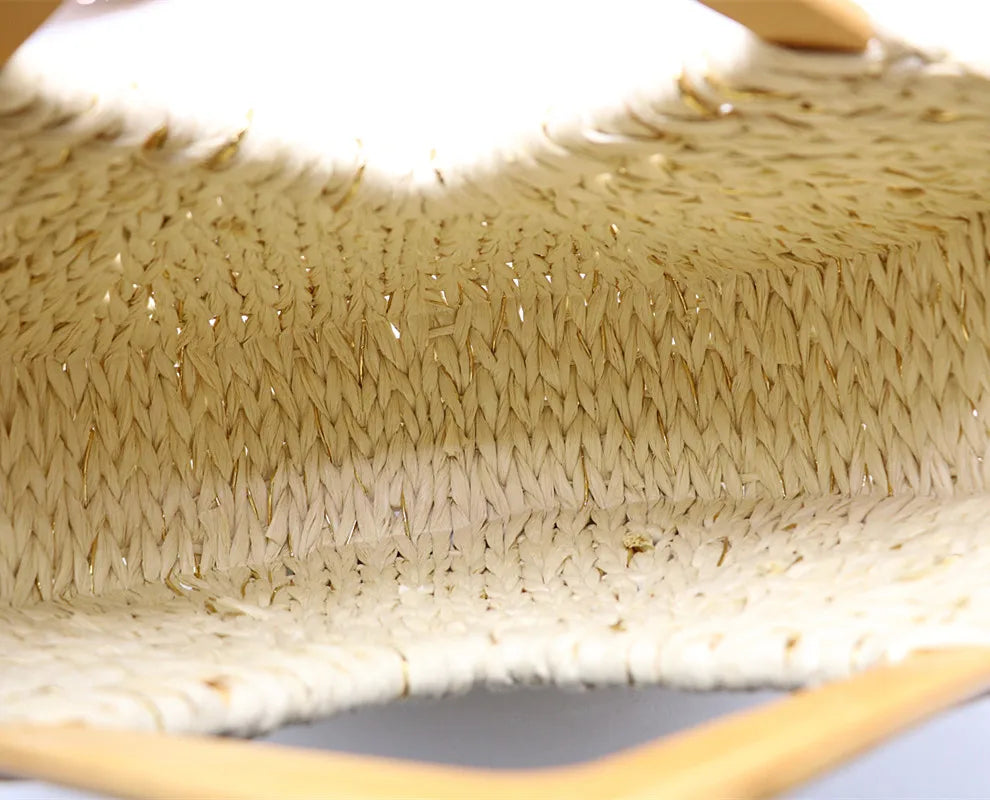 Womens Straw Hand-Woven Bag