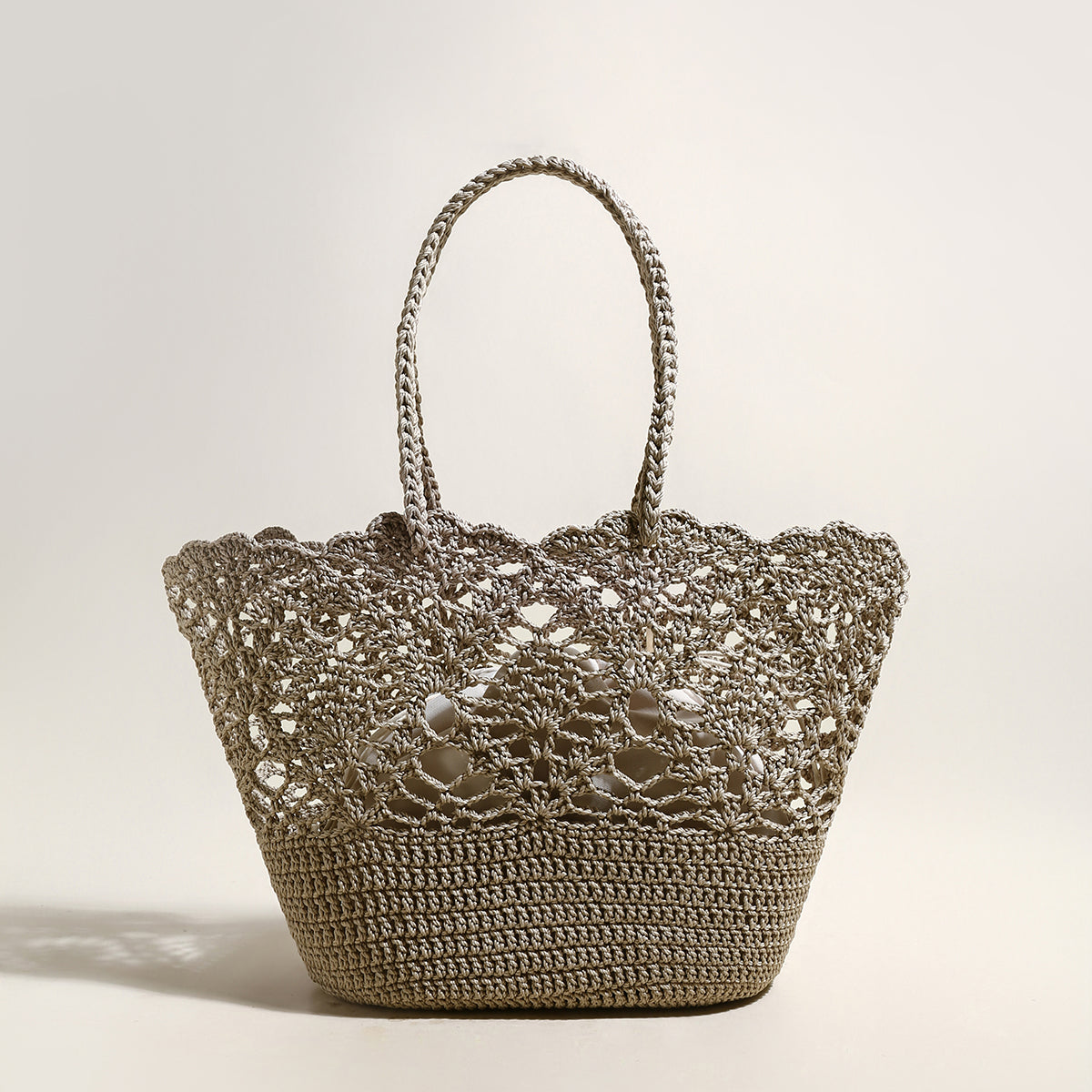 Beach Floral Crochet Tote Bag-2