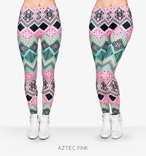 Brand New Fashion Aztec Printing legins Punk Women's Legging Stretchy Trousers Casual Slim fit Pants Leggings-6