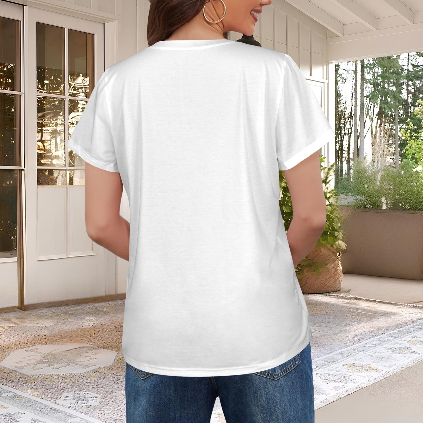 Wake Love Womens Crewneck short sleeve t-shirt white