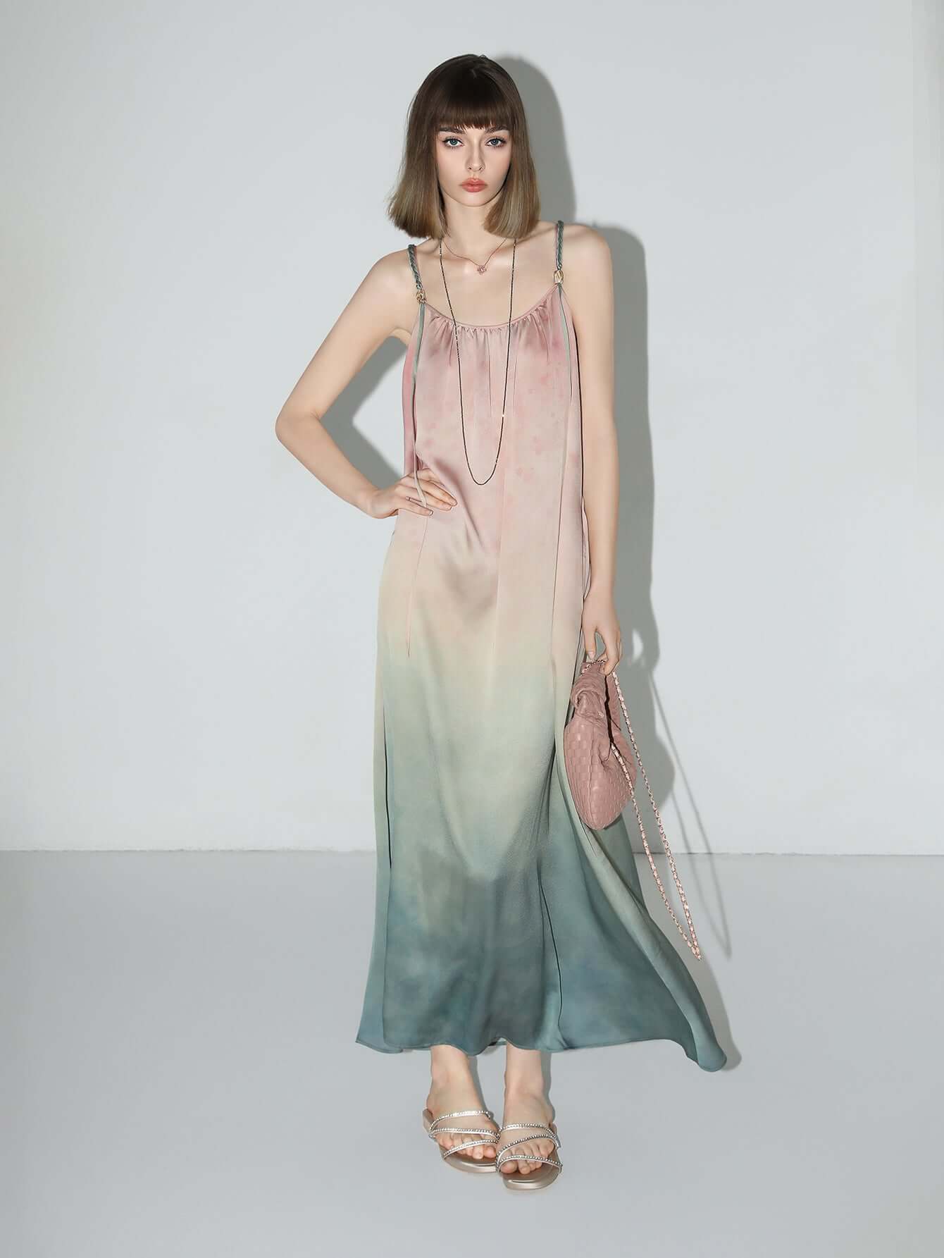 Flowy Gradient Tie-Dye Sundress-1