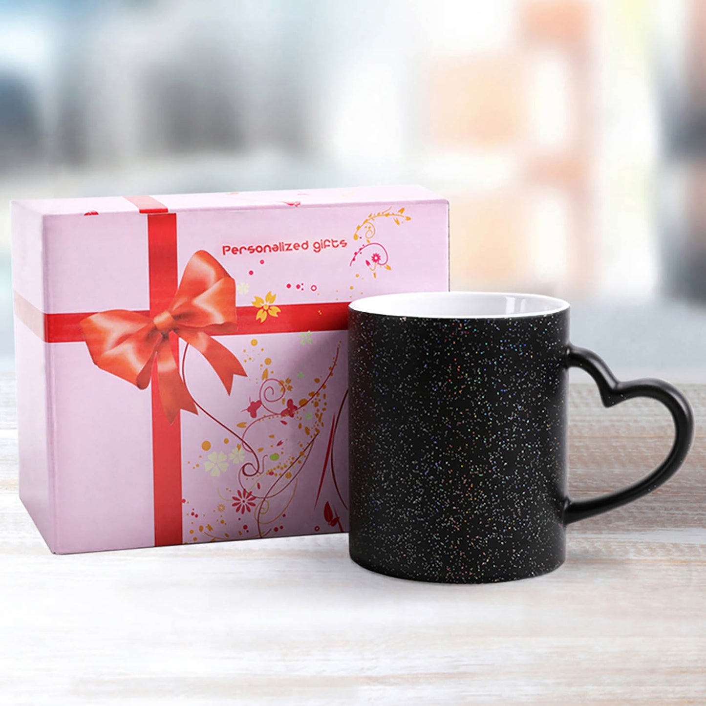 Wake Love Star color changing cup Heart Handle