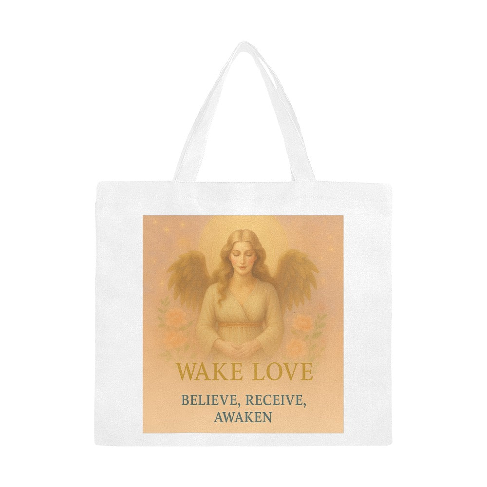 Wake Love Angel Tote Bag Large Canvas