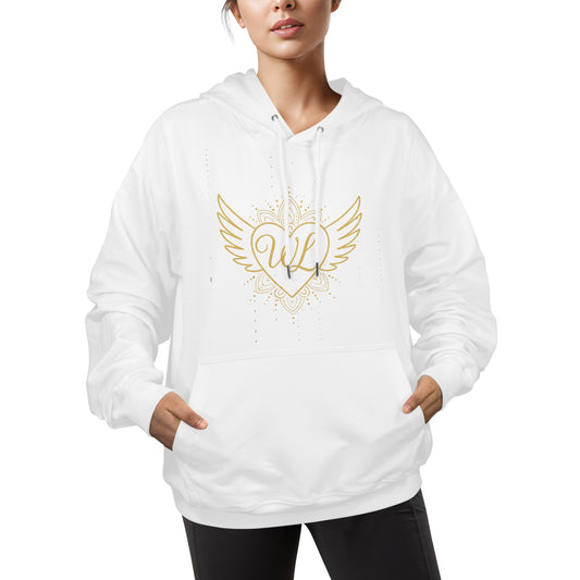 Wake Love Heavy Blend Hooded Sweatshirt white