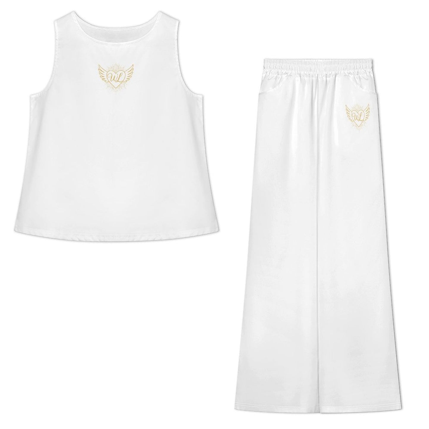 Chiffon Sleeveless Top and Pants Set