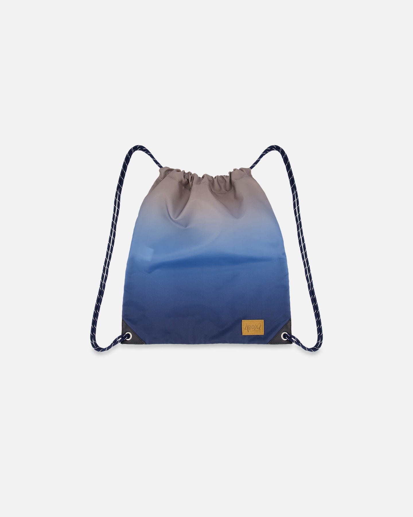 Drawstring Bag Blue And Beige Gradient-0
