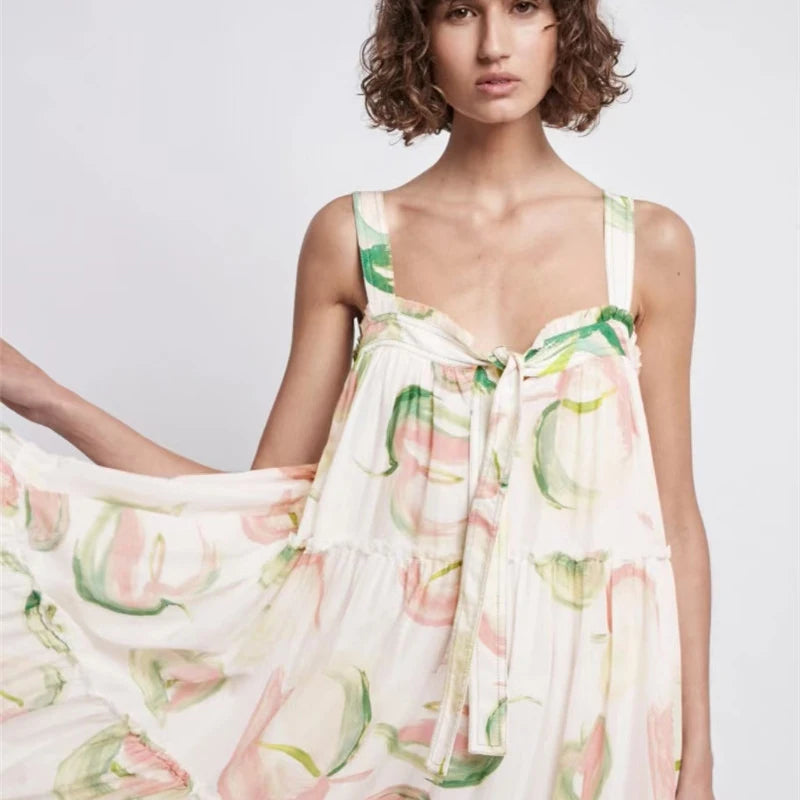 Floral Print Boho Maxi Dress