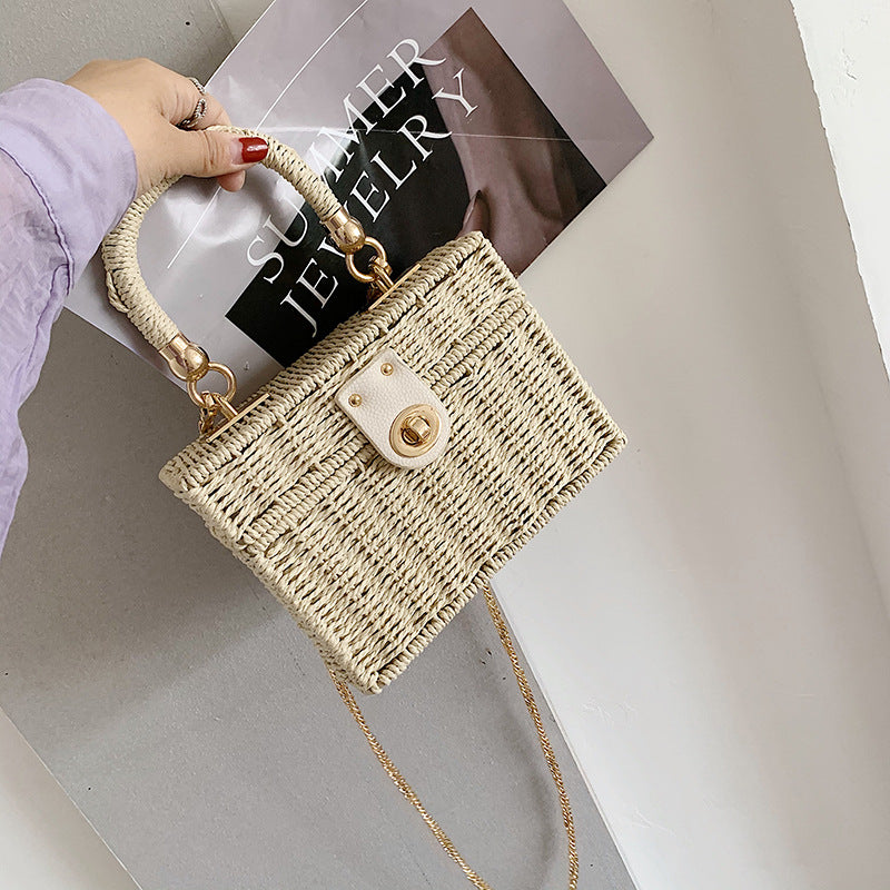 Straw Woven Box Bag