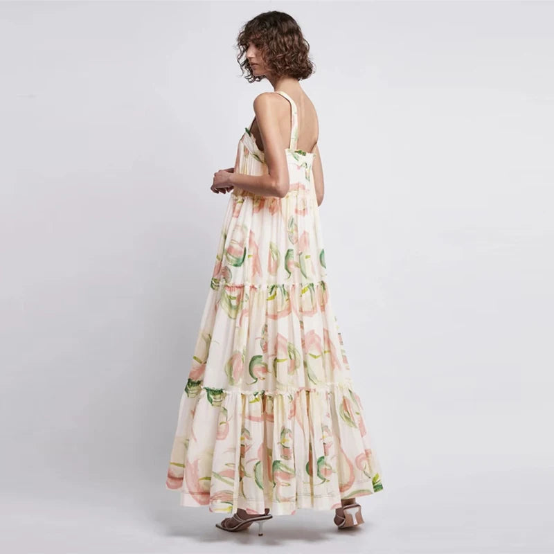 Floral Print Boho Maxi Dress