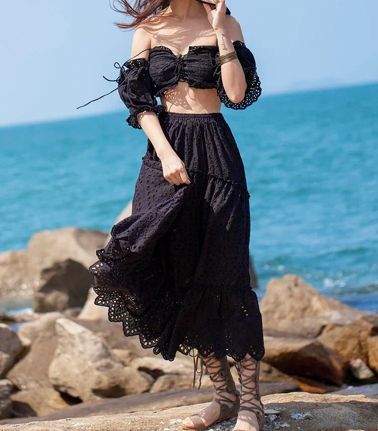 Boho  Beach Lace Skirt