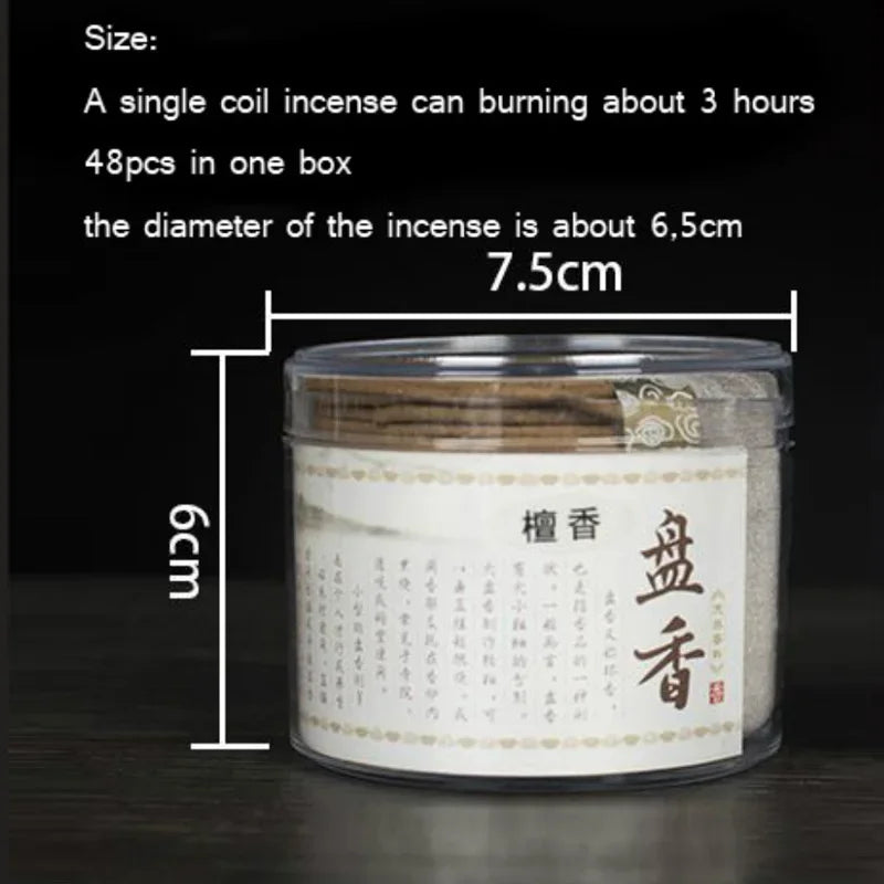 48pcs/Box Natural Coil Incense Aromatherapy Fragrance