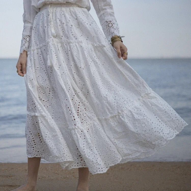 Boho  Beach Lace Skirt