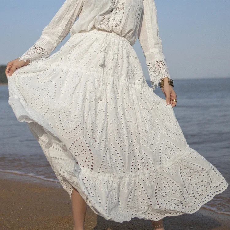 Boho  Beach Lace Skirt