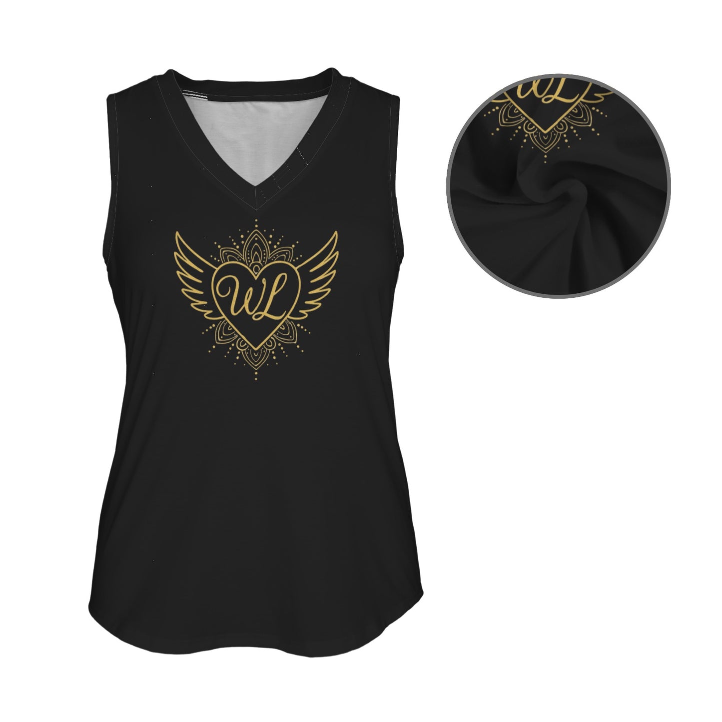 Wake love v line tank top Black