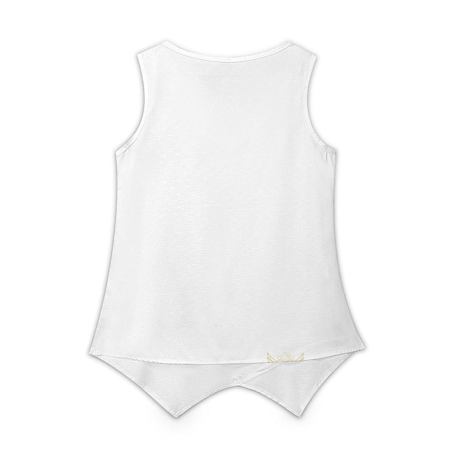 Linen V-neck Tank Top white