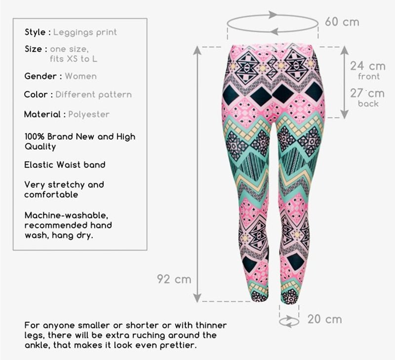Brand New Fashion Aztec Printing legins Punk Women's Legging Stretchy Trousers Casual Slim fit Pants Leggings-3