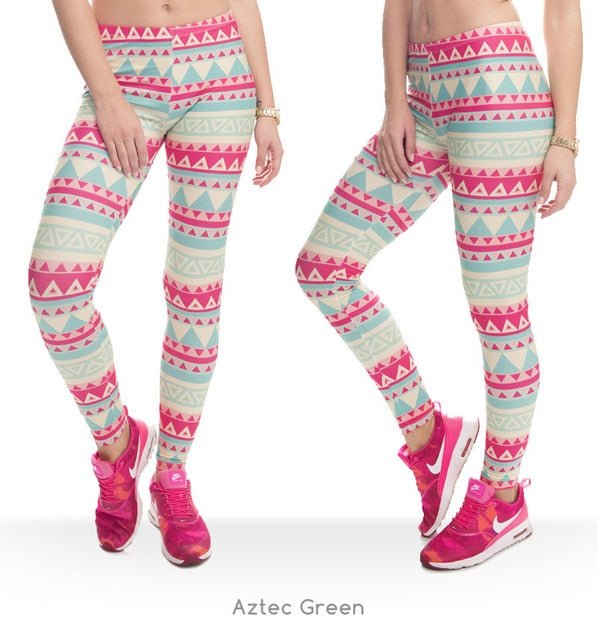 Brand New Fashion Aztec Printing legins Punk Women's Legging Stretchy Trousers Casual Slim fit Pants Leggings-8