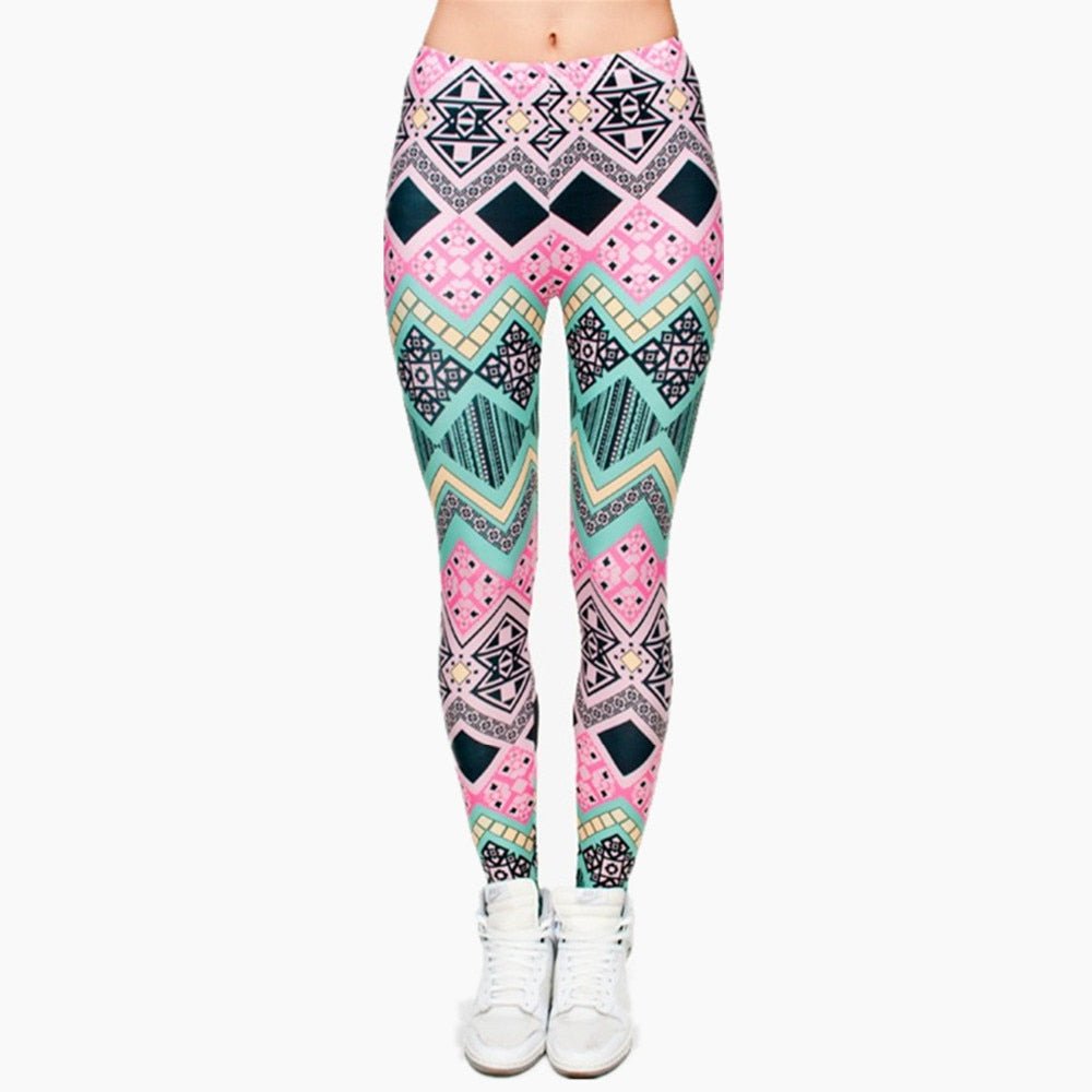 Brand New Fashion Aztec Printing legins Punk Women's Legging Stretchy Trousers Casual Slim fit Pants Leggings-0