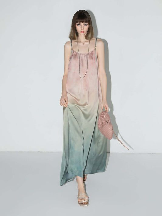 Flowy Gradient Tie-Dye Sundress-0