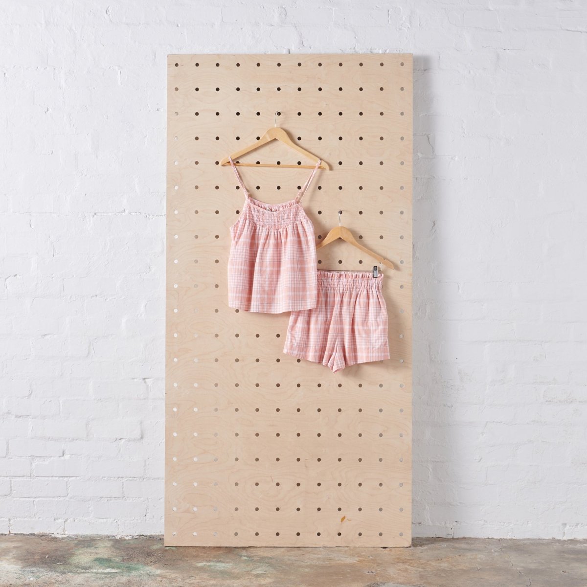 Cotton Sets in Peach Tartan-0